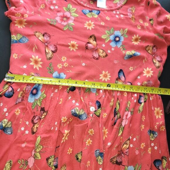 Bila Vintage Butterfly Floral Midi Dress Medium - Picture 11 of 12